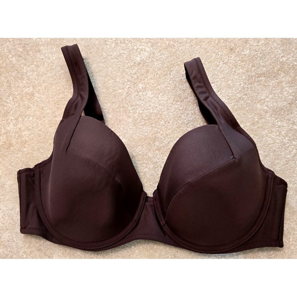 Calia Underwire Bikini Top Women's 38DD Brown Medium Support NWOT